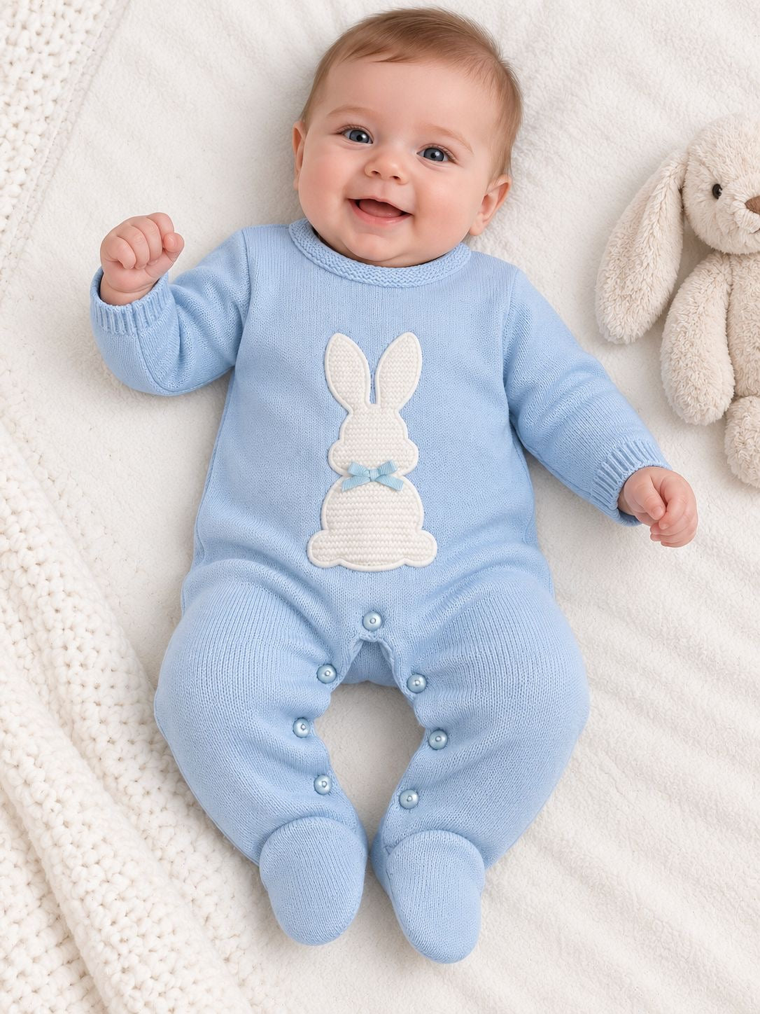 Baby Boy All-In-One Knitted Suit