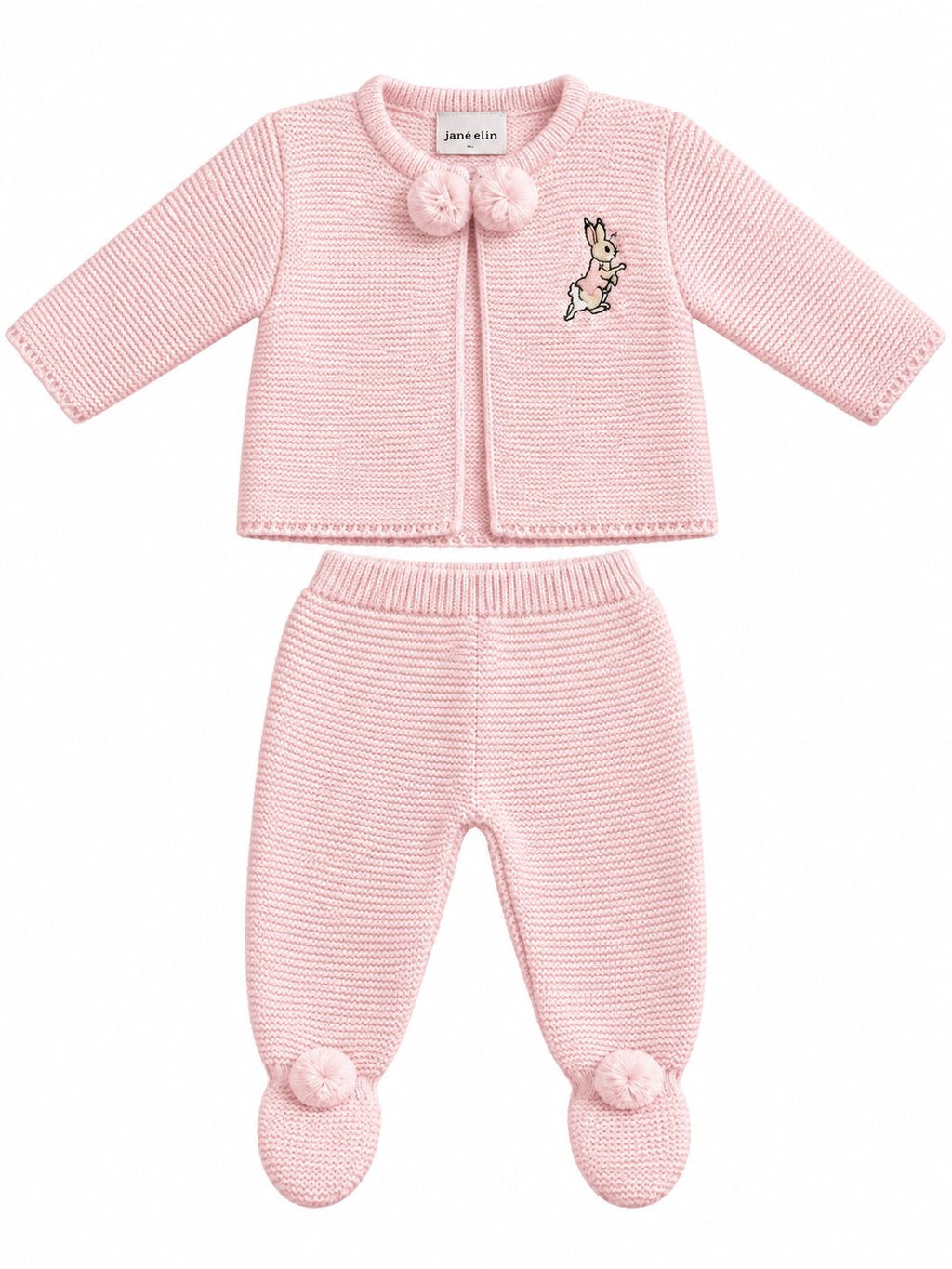 Baby Girl 2-Piece Rabbit Pram Suit