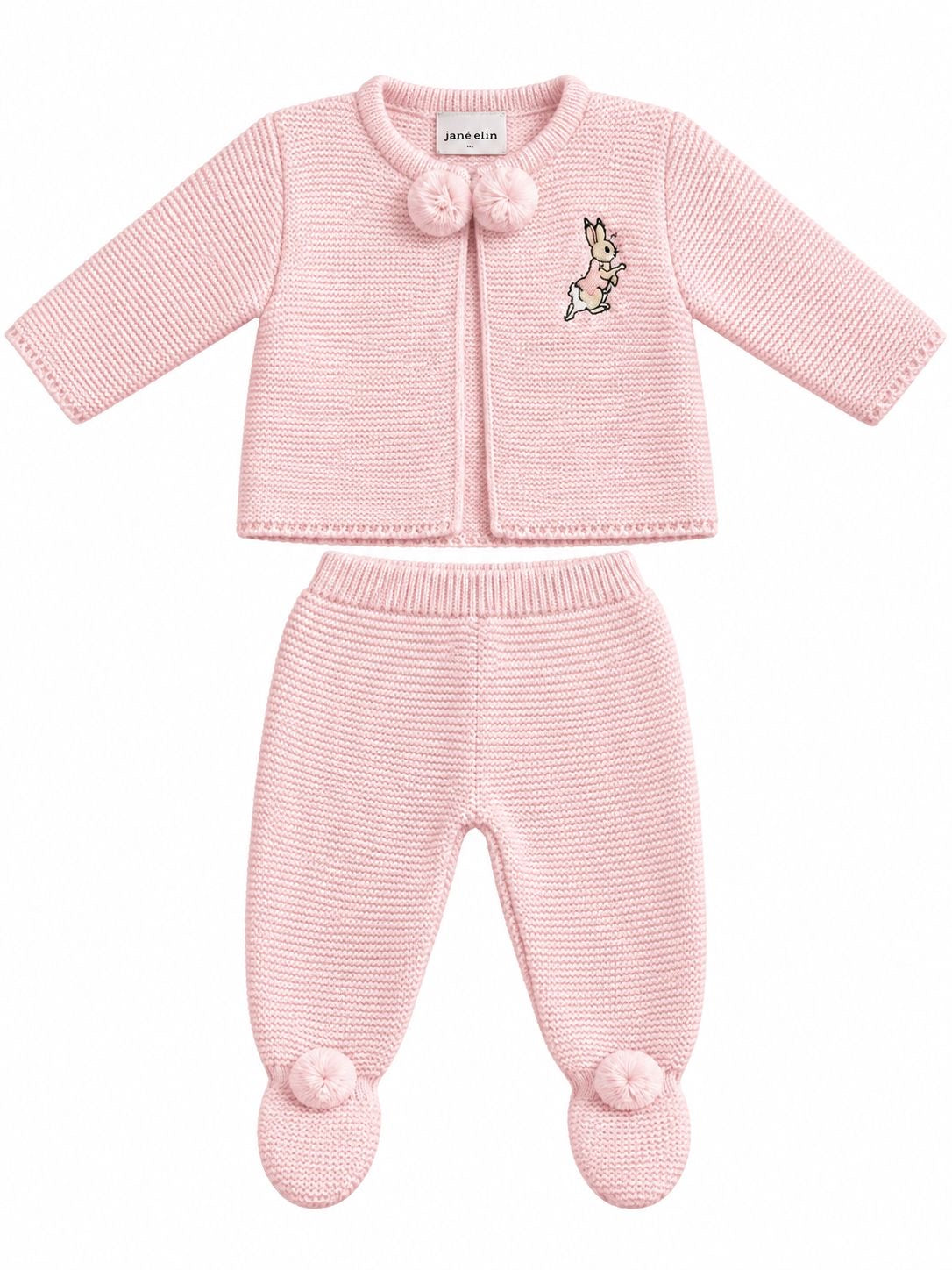 Baby Girl 2-Piece Rabbit Pram Suit