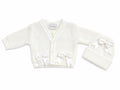 Baby Girl Satin Bow Cardigan & Hat Set