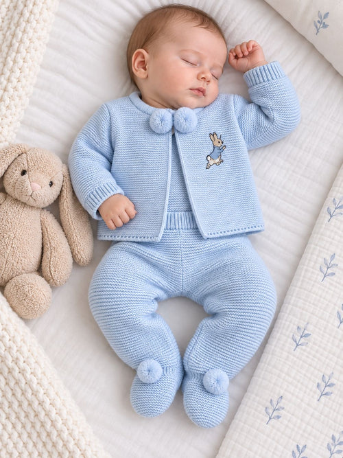 Baby Boy 2-Piece Rabbit Pram Suit