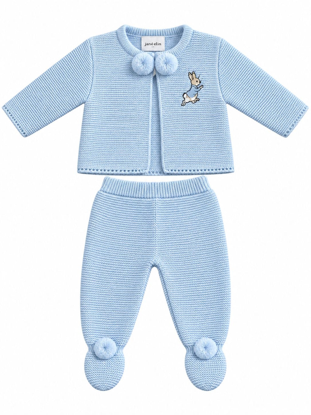 Baby Boy 2-Piece Rabbit Pram Suit