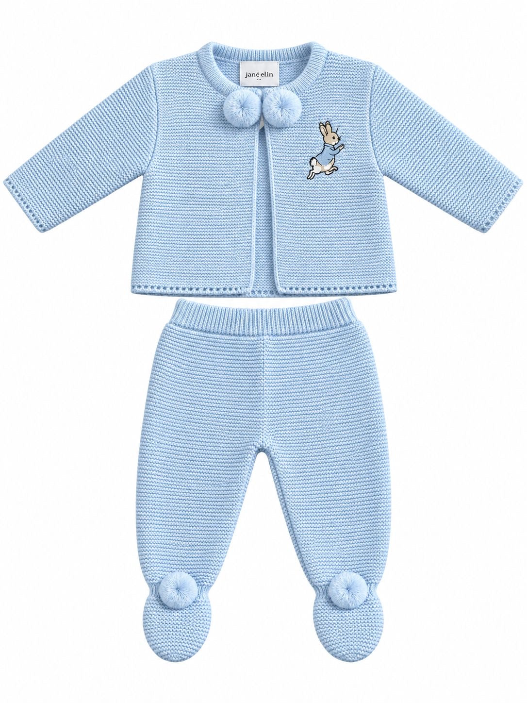 Baby Boy 2-Piece Rabbit Pram Suit