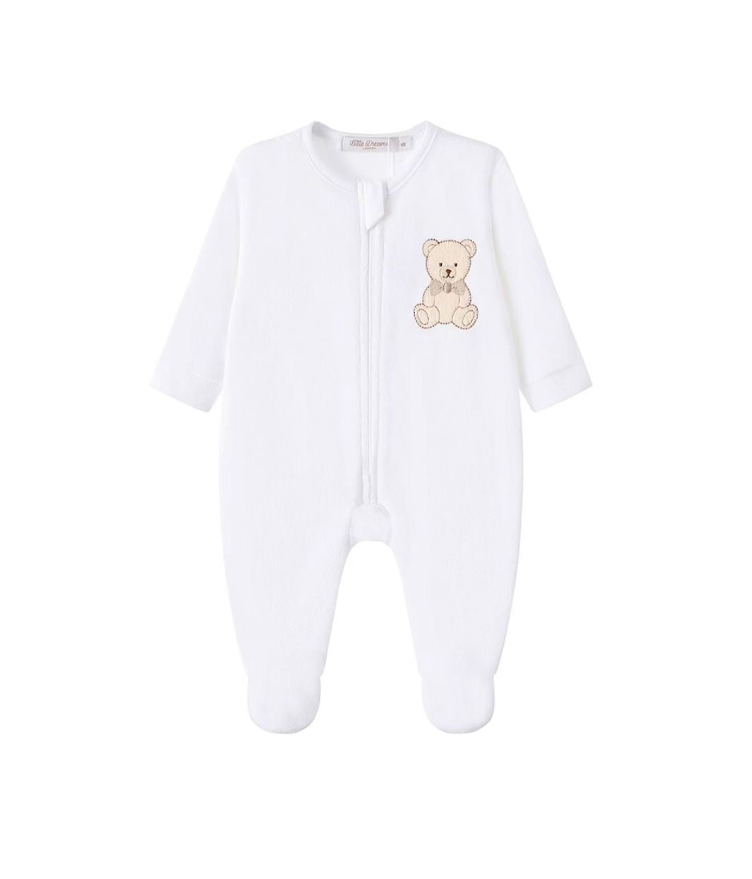 Unisex Velour Teddy Bear Sleepsuit