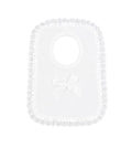 White Satin Bow & Frill Bib