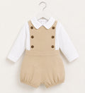 Baby Boy Spanish Dungaree Romper & Shirt Set