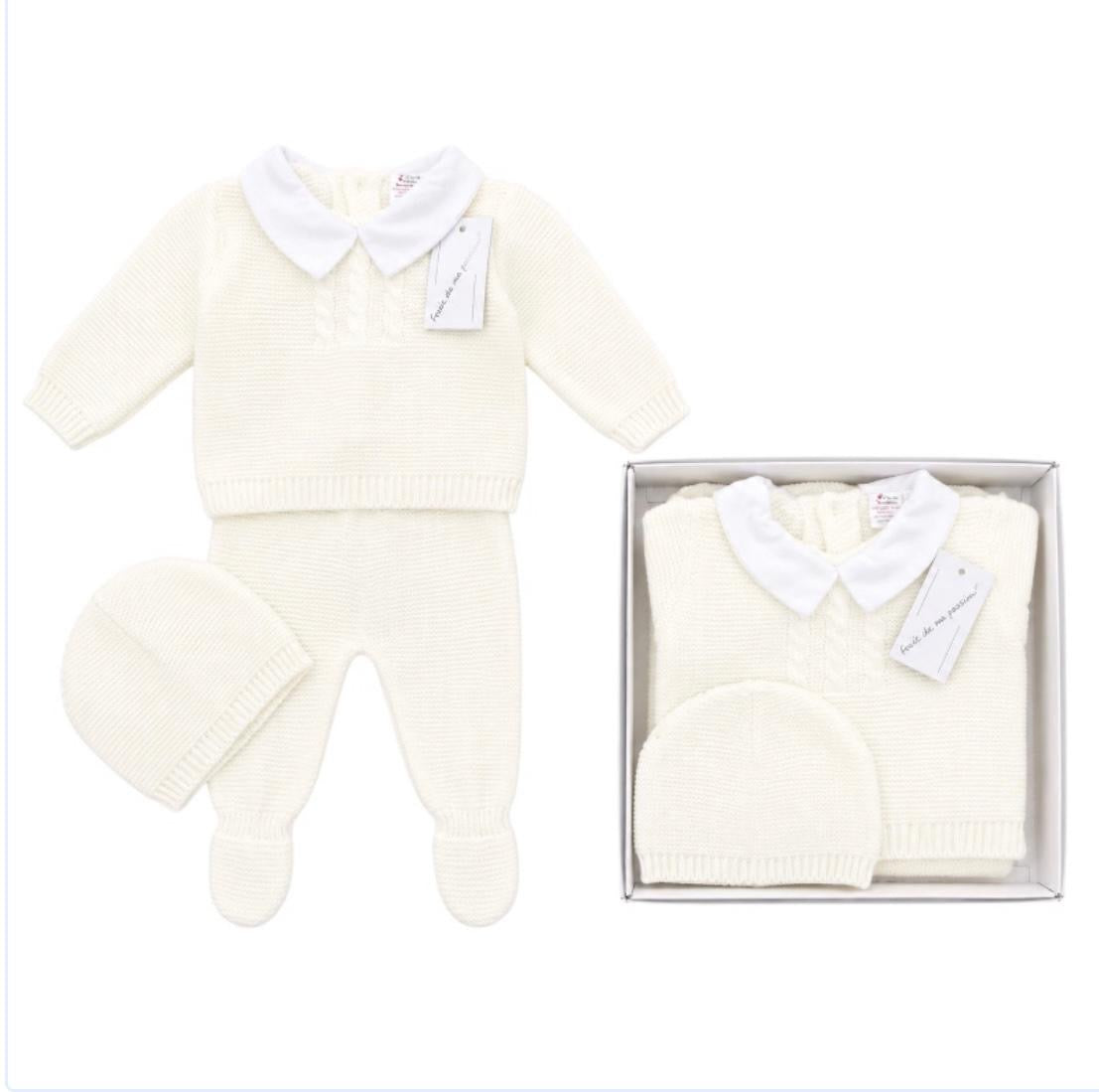 Baby Boy 3-Piece Knit Gift Box Set
