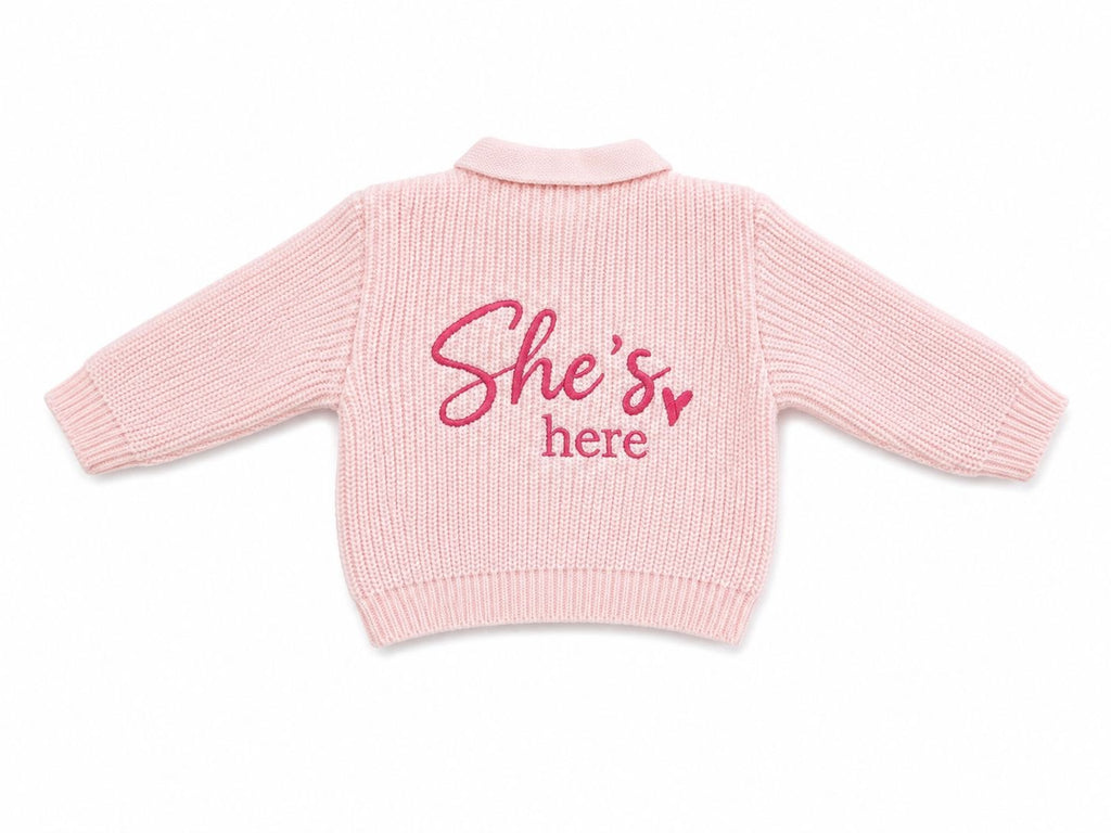 Baby Girl She’s Here Cardigan