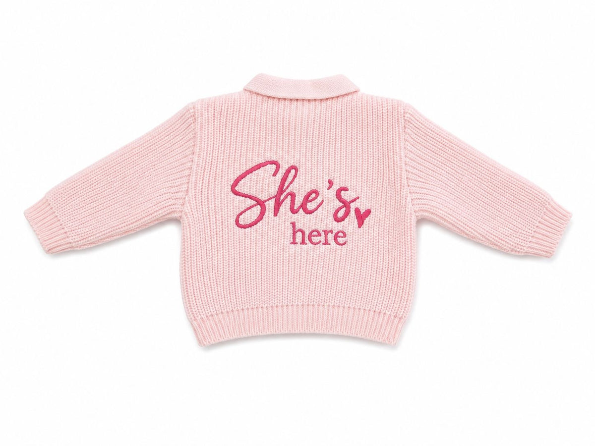 Baby Girl She’s Here Cardigan