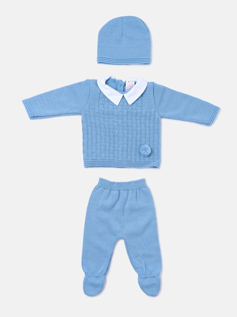 Baby Boy 3-Piece Knit Gift Box Set