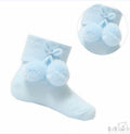 Sky Blue PomPom Socks