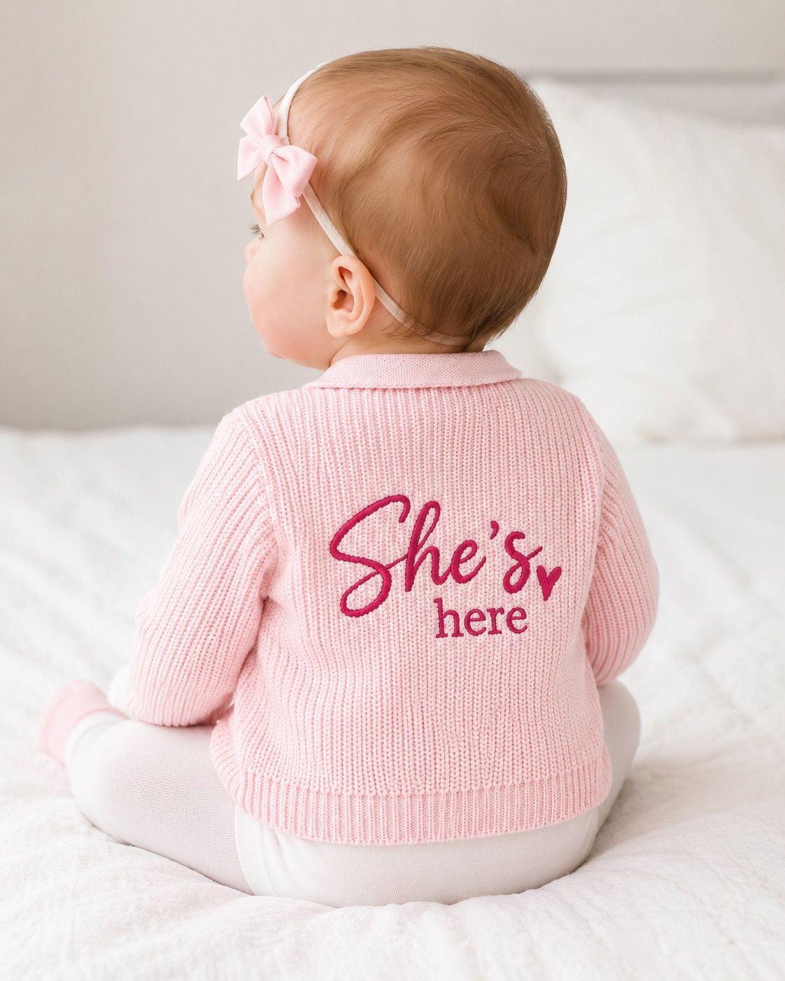 Baby Girl She’s Here Cardigan