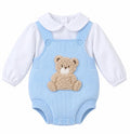 Baby Boy Pex 2-Piece Teddy Bear Dungaree Set