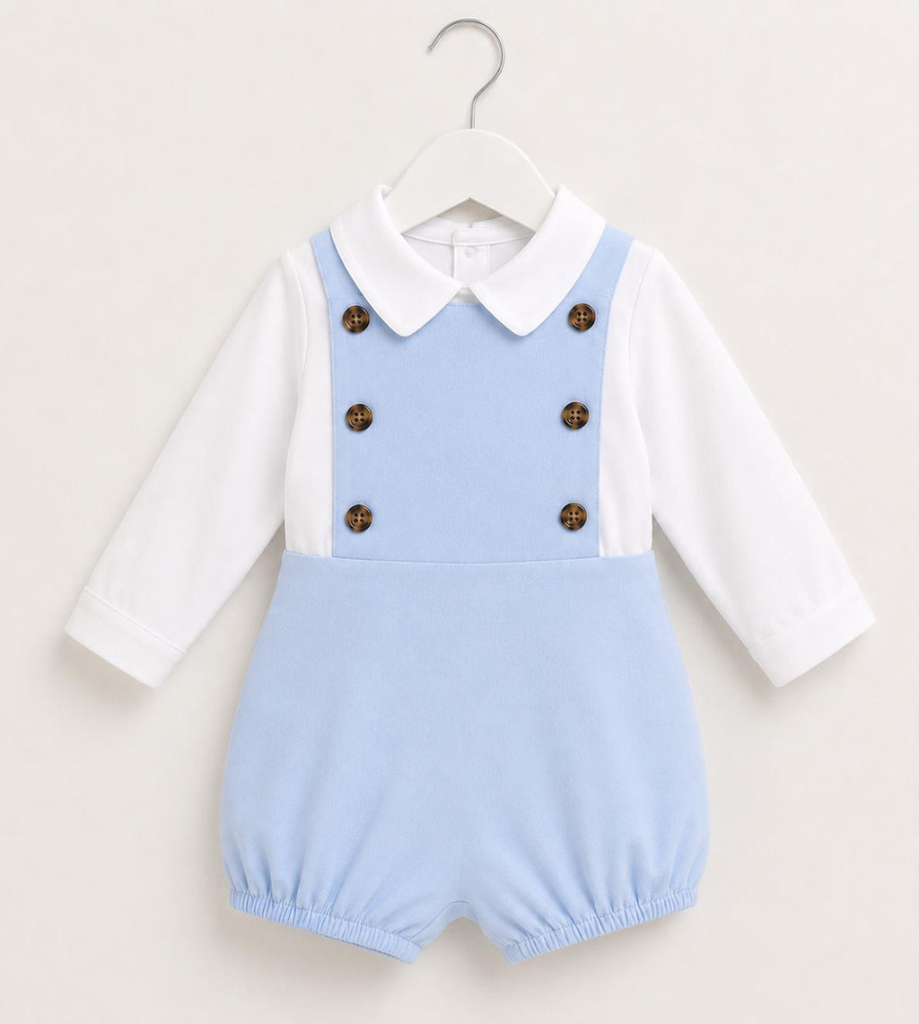 Baby Boy Spanish Dungaree Romper & Shirt