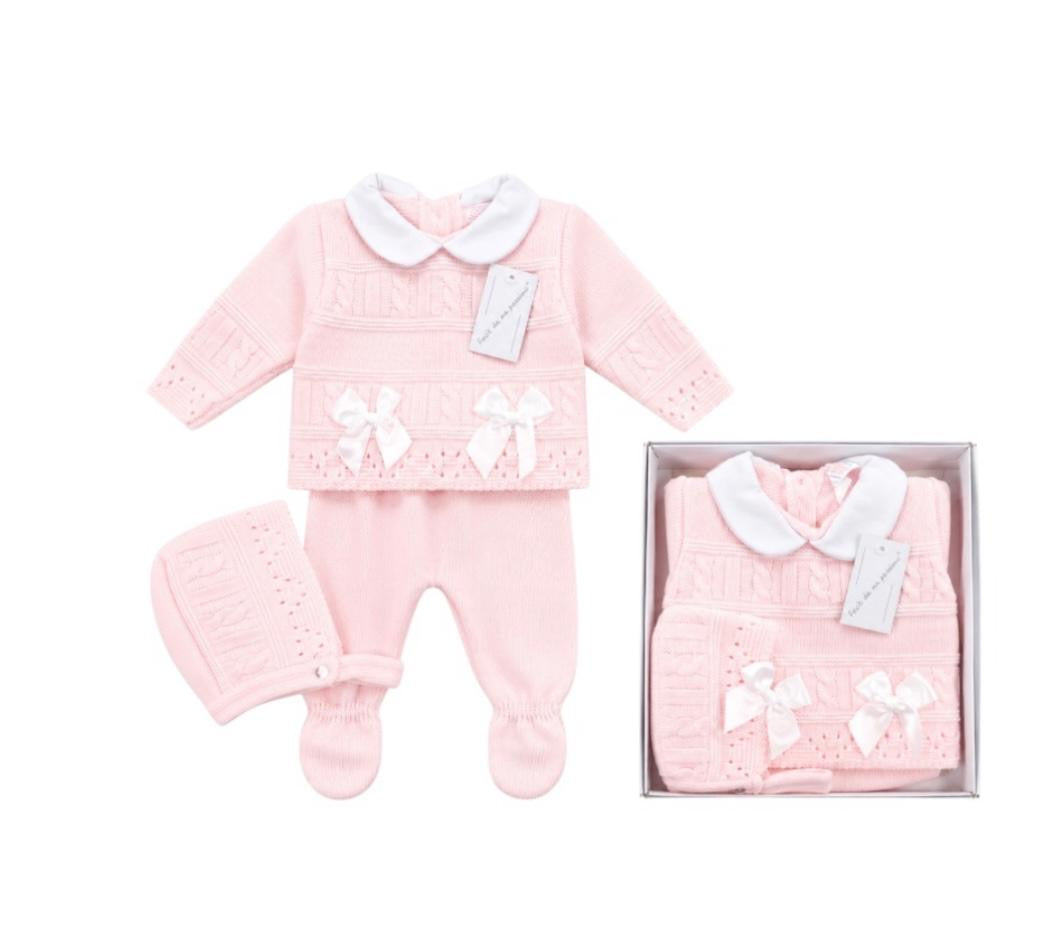 Baby Girl 3-Piece Knit Gift Box Set