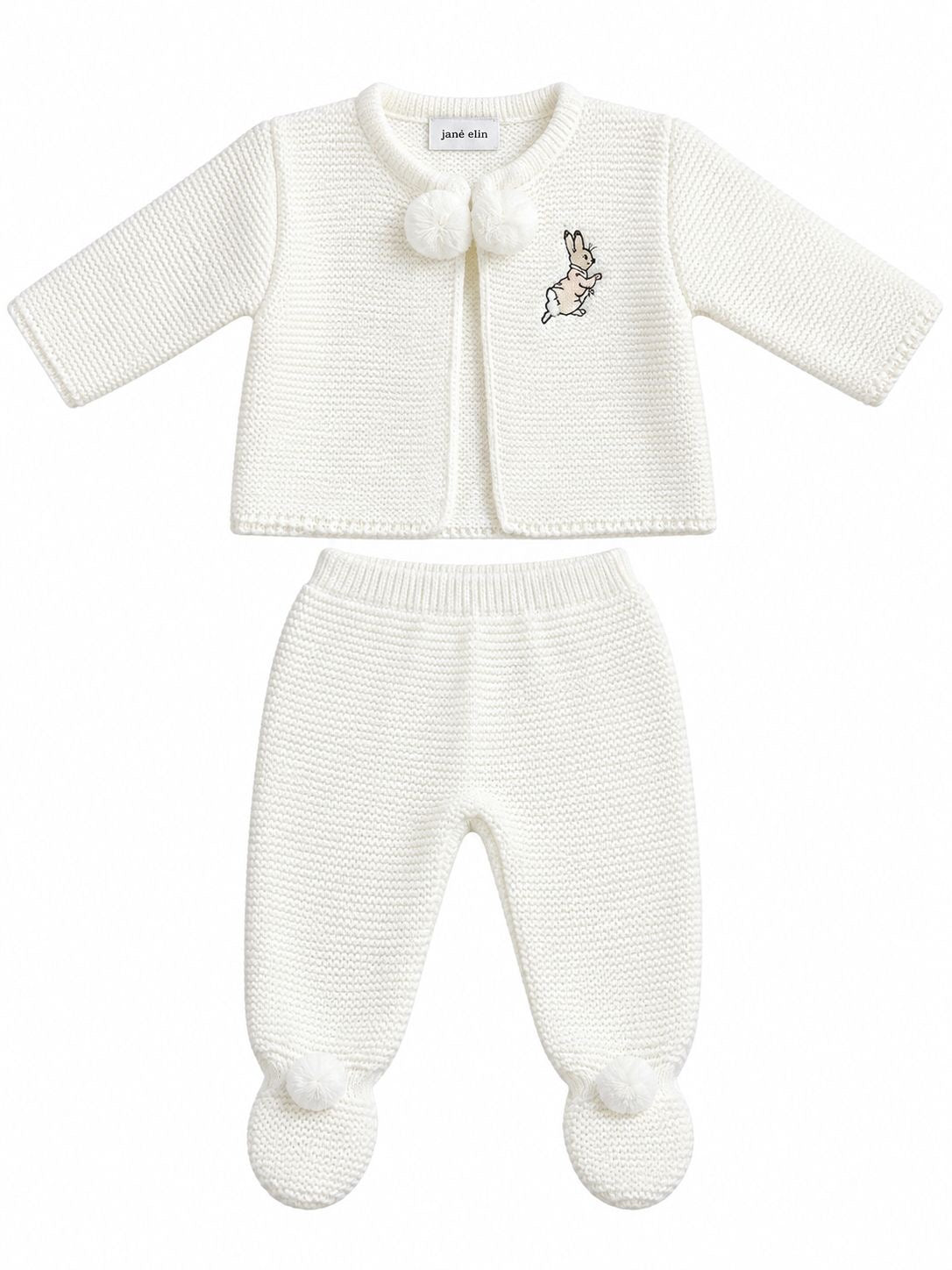 Baby Girl 2-Piece Rabbit Pram Suit
