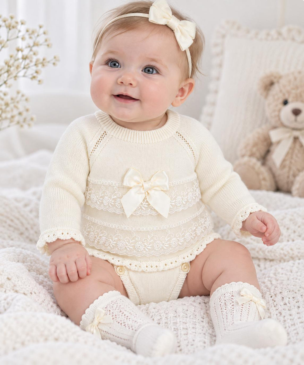 Baby Girl Pex Lace & Knit 2-Piece set