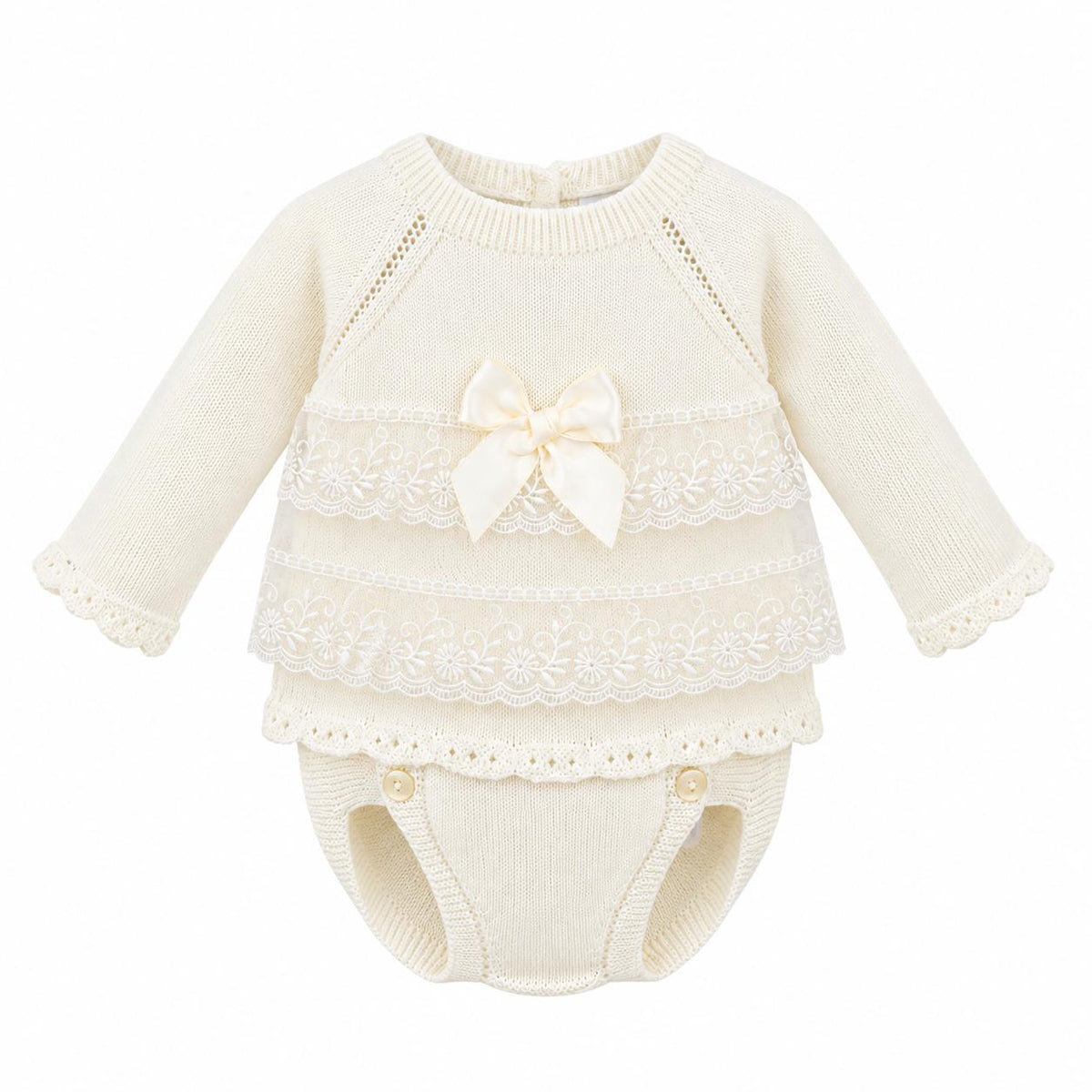Baby Girl Pex Lace & Knit 2-Piece set